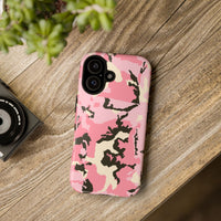 Stylish Tough Phone Case – Pink Camo Design for Bold Protection  Make a statement while keeping your phone safe with this eye-catching pink camouflage case that blends fashion with durability.