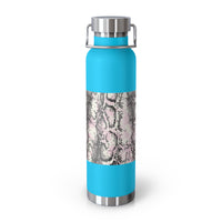 Trendy Snakeskin Insulated Water Bottle - 22oz - Perfect for Travel & Outdoor Adventures