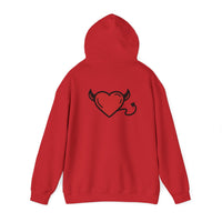 Devilish Heart Hoodie - Unisex Heavy Blend™ Sweatshirt for Fun-Loving Spirits