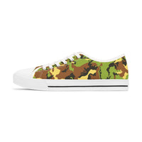 Camo Print Women's Low Top Sneakers - Comfortable & Stylish Footwear