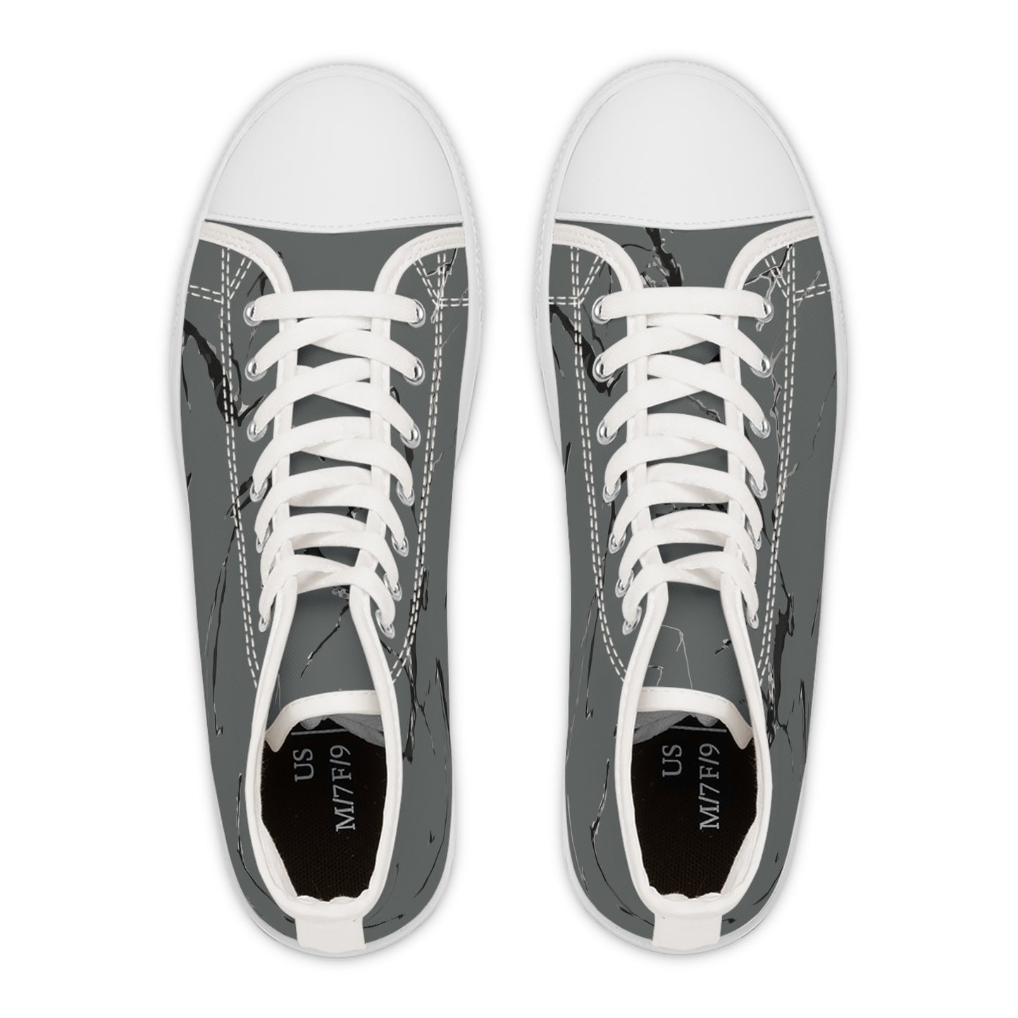Stylish Women's High Top Sneakers with Marble Design