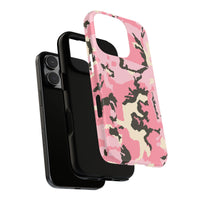 Stylish Tough Phone Case – Pink Camo Design for Bold Protection  Make a statement while keeping your phone safe with this eye-catching pink camouflage case that blends fashion with durability.