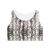 Stylish Snakeskin Sports Bra - Perfect for Workouts & Fashion