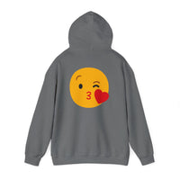 Kiss Emoji Hooded Sweatshirt | Unisex Heavy Blend™