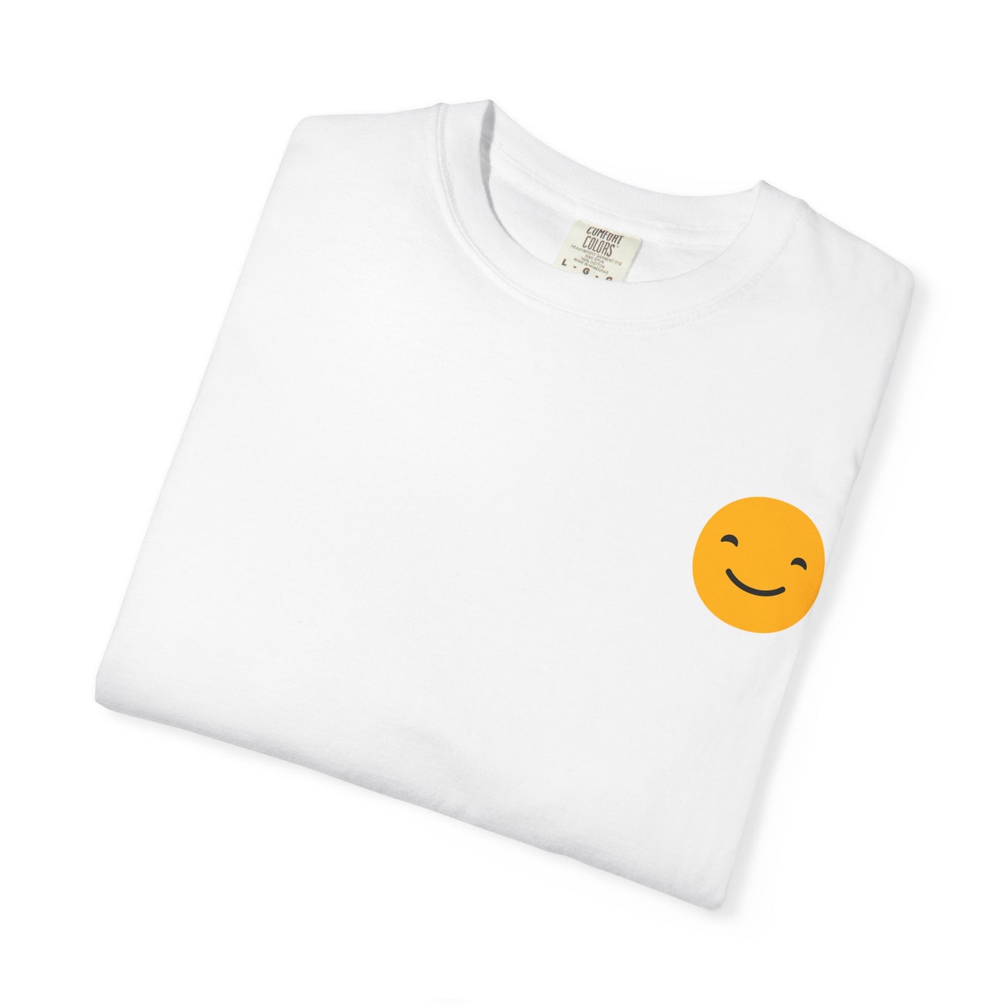 Happy Face Garment-Dyed T-shirt for Positive Vibes