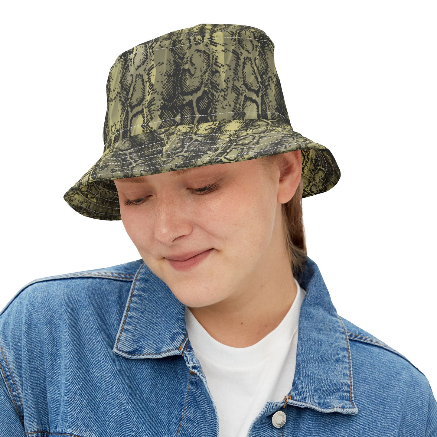 Snakeskin Bucket Hat - Trendy Outdoor Accessory for Summer Adventures