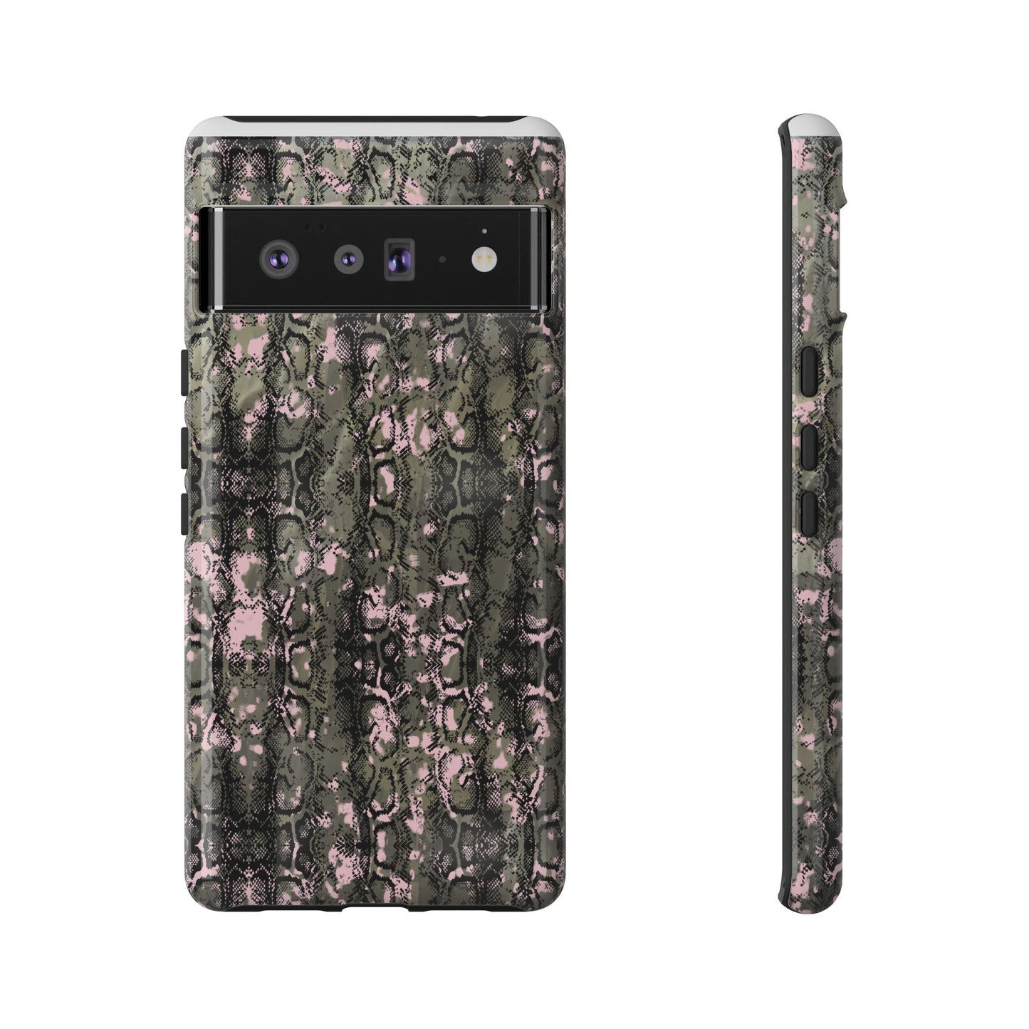 Camo Snake Pattern Phone Case – Rugged Protection Meets Bold Style  Turn heads while protecting your phone with this fierce camo snake pattern case—where urban edge meets outdoor grit.