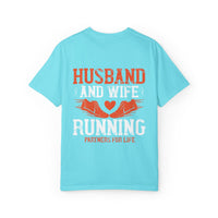 Unisex Husband and Wife Running T-Shirt - Partners for Life - Casual Gift for Couples