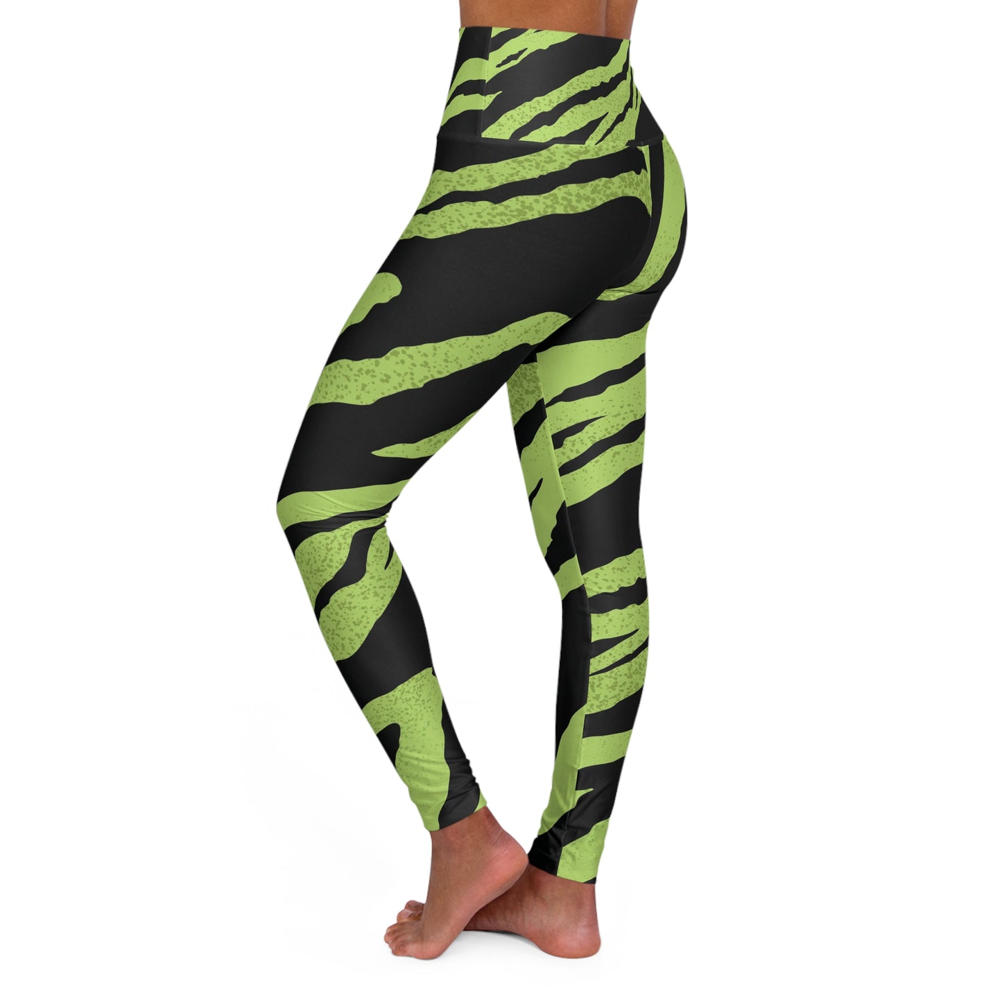 Tiger Stripe High Waisted Yoga Leggings for Active Lifestyle