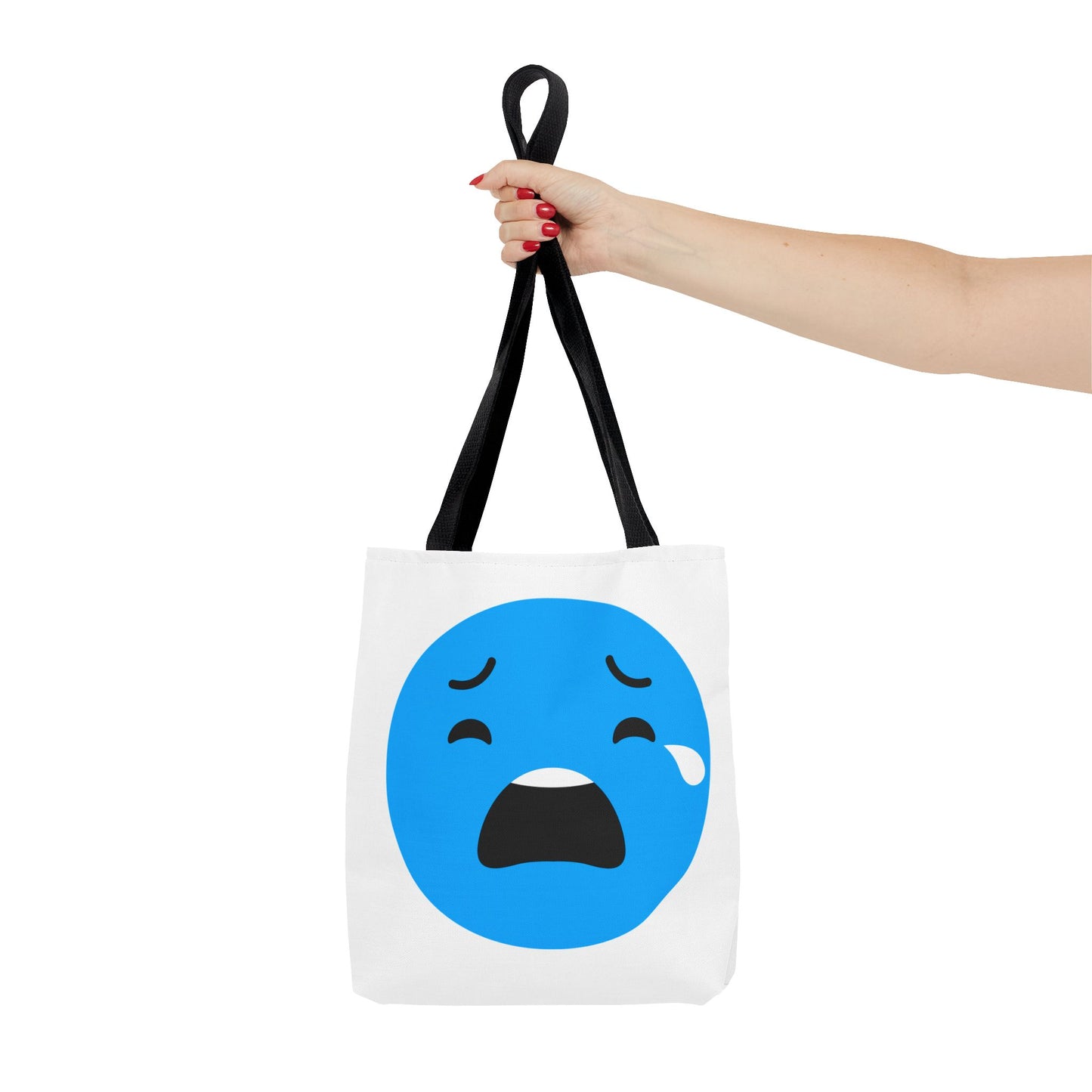 Emotional Expression Tote Bag - Cute Sad Face Design