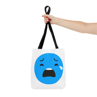 Emotional Expression Tote Bag - Cute Sad Face Design