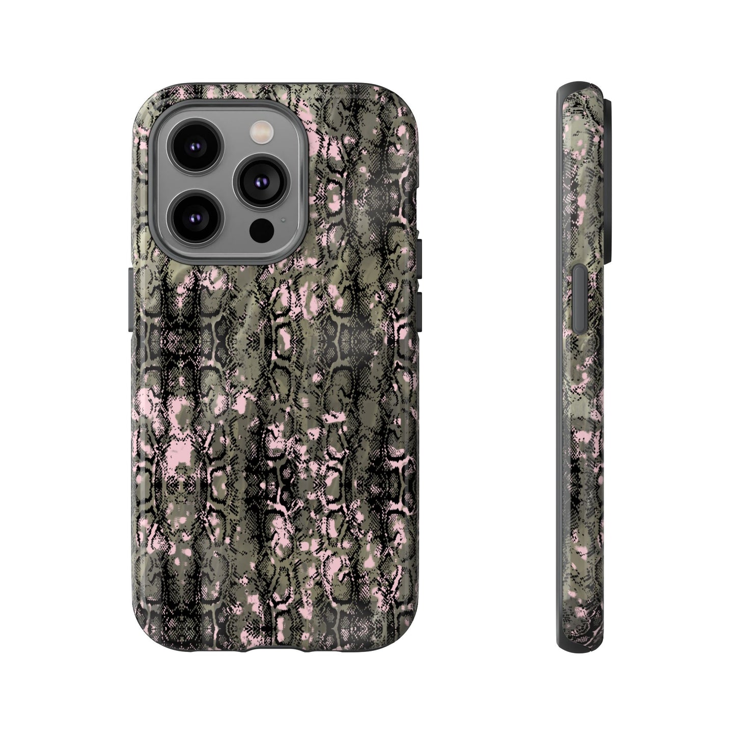 Camo Snake Pattern Phone Case – Rugged Protection Meets Bold Style  Turn heads while protecting your phone with this fierce camo snake pattern case—where urban edge meets outdoor grit.