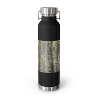 Stylish Snake Print Insulated Water Bottle - 22oz Copper Vacuum Flask