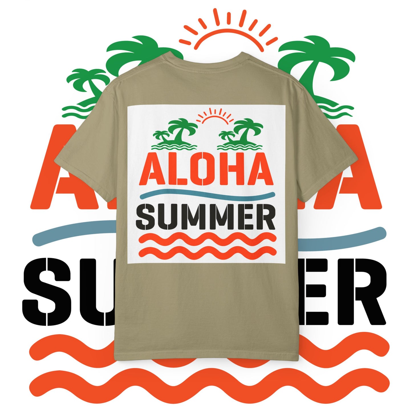 Aloha Summer Unisex T-Shirt, Beach Shirt, Vacation Tee, Summer Apparel, Tropical Graphic Tee, iconic Waikiki Beach Maui ,Oahu