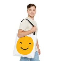 Smile & Frown Reversible Tote Bag - Cute Canvas Bag for Everyday Use