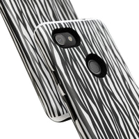 Tough Cases: Stylish Black and White Zebra Print Phone Case