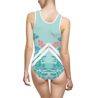 Tropical Floral Women's Swimsuit - Classic One-Piece with Vibrant Design