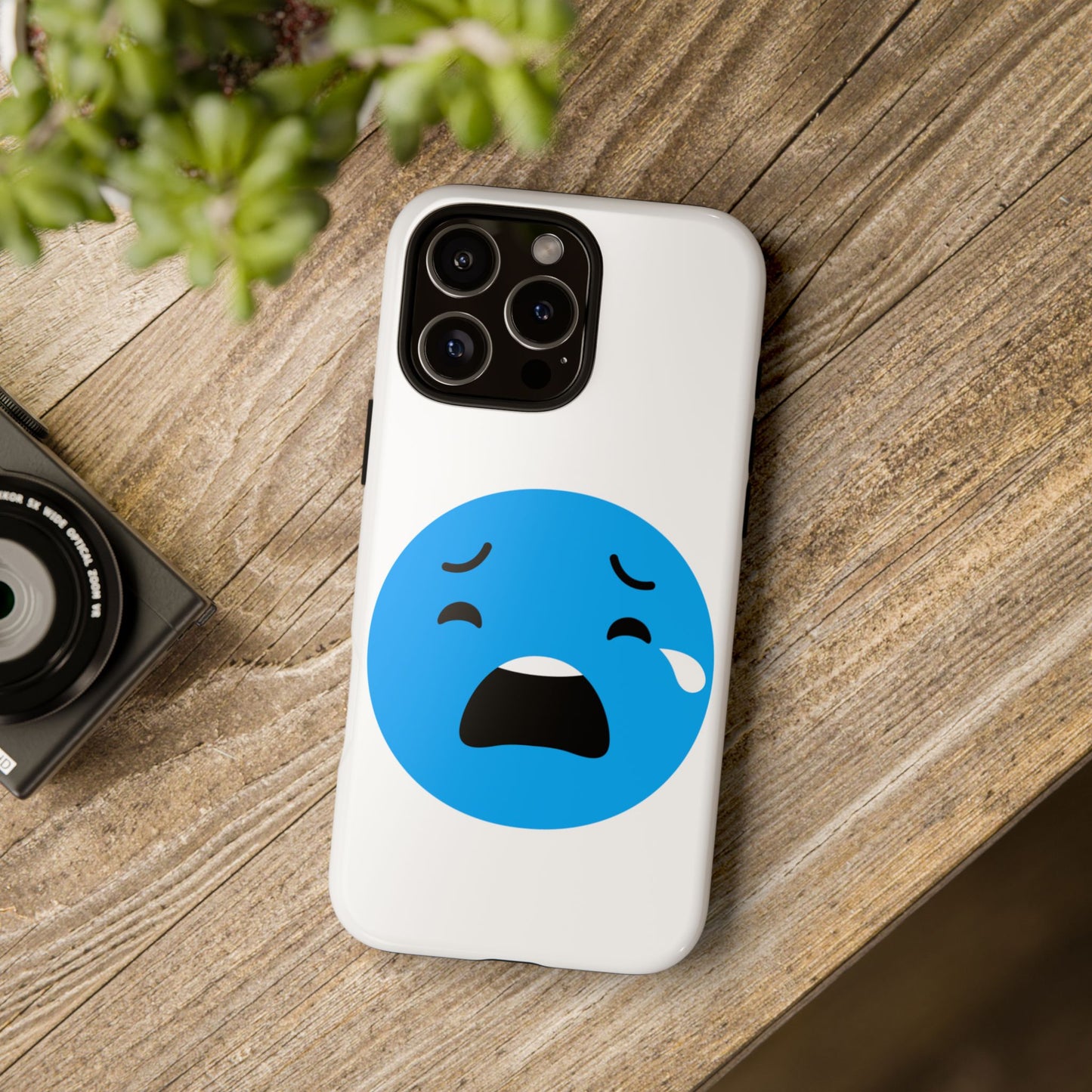 Funny Sad Face Phone Case - Tough and Stylish