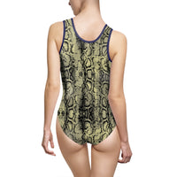 Stylish Snake Print Women's Classic Swimsuit - Trendy One-Piece Swimwear