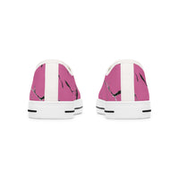 Stylish Pink Marble Low Top Sneakers for Women - Trendy Casual Footwear