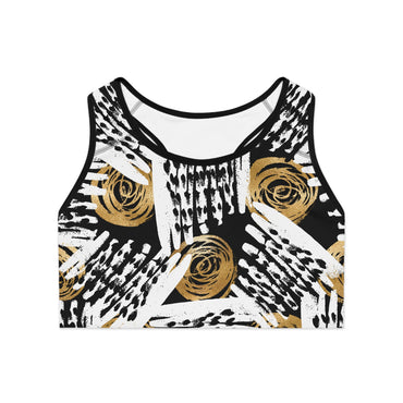 Chic Floral Sports Bra - Stylish Athletic Wear for Active Women
