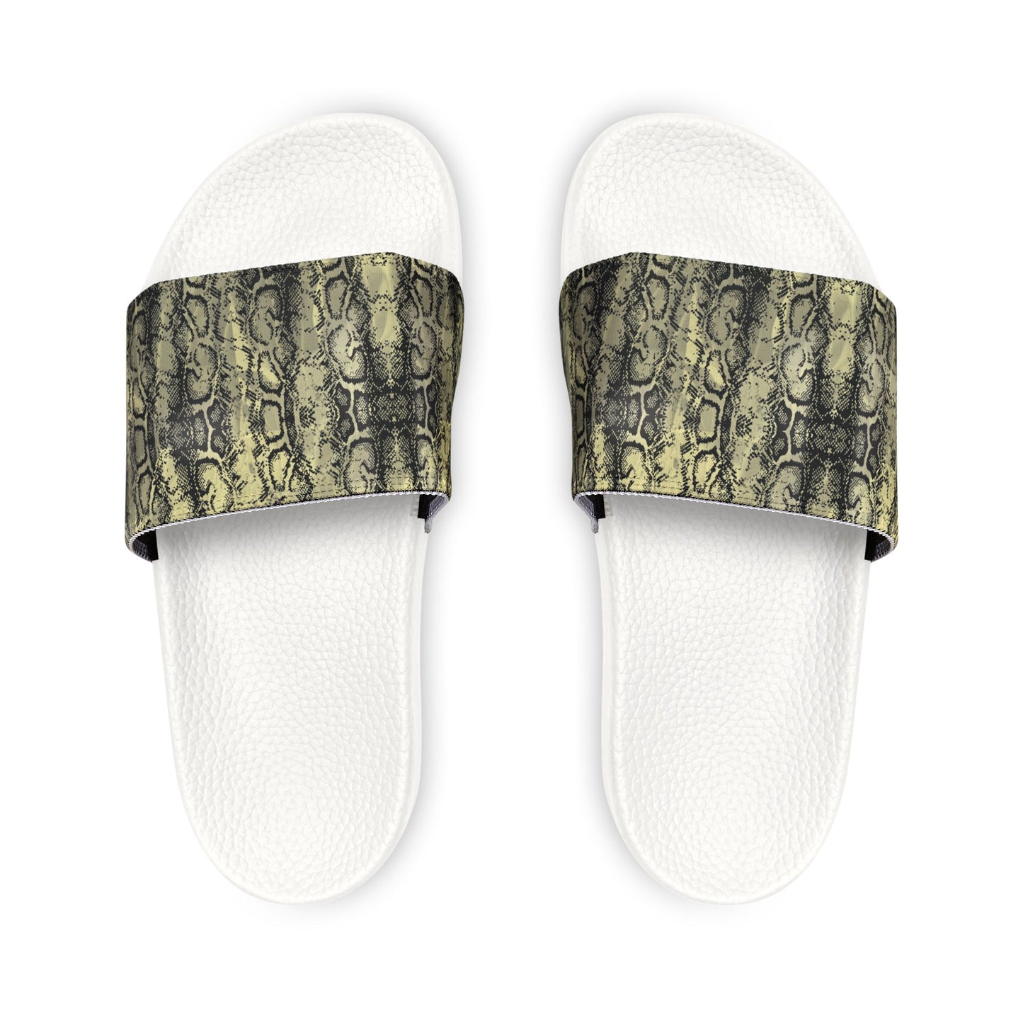 Stylish Women's Snake Print Slide Sandals - Removable Strap Summer Footwear