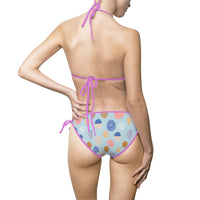 Colorful Polka Dot Women's Bikini Swimsuit - Perfect for Summer & Beach Days