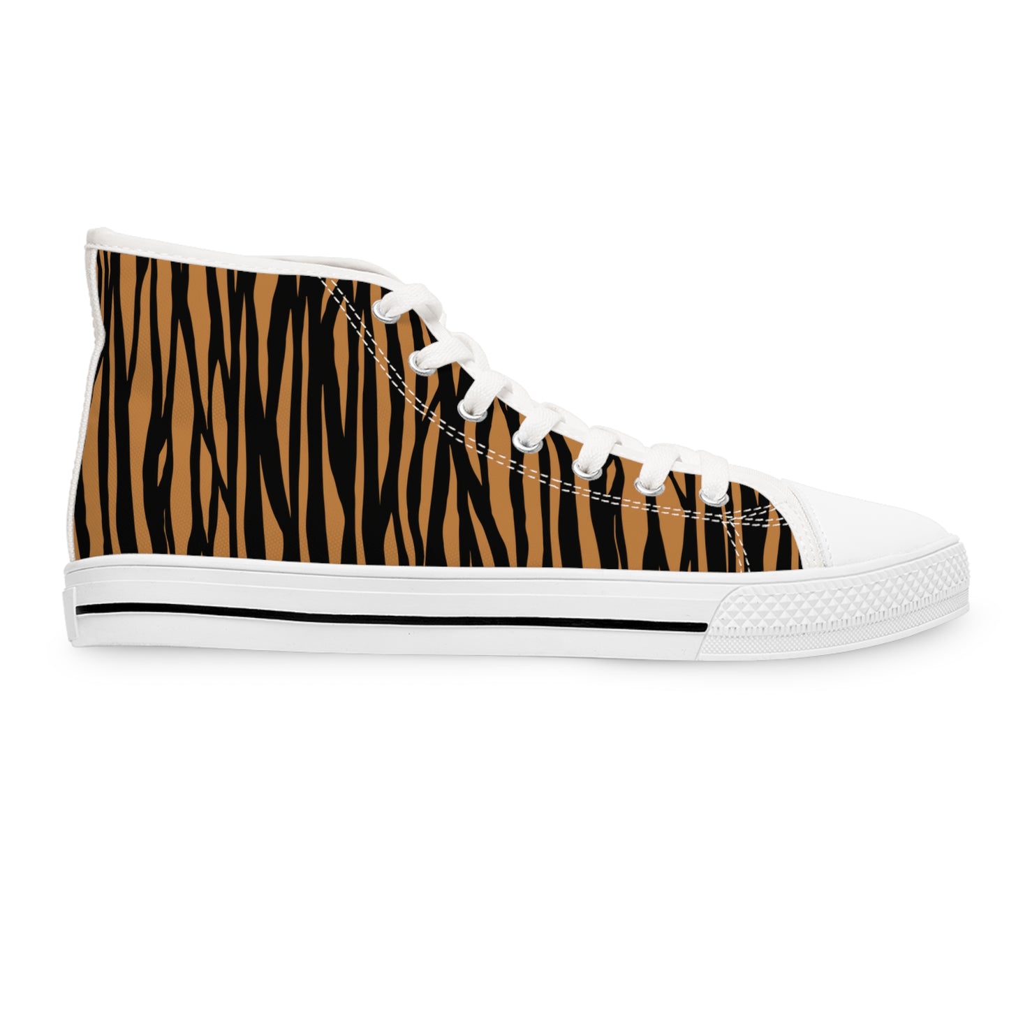 Tiger Print High Top Sneakers for Women - Bold and Stylish Footwear