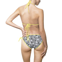 Stylish Gray Triangle Bikini Swimsuit for Women - Perfect for Beach Days & Pool Parties
