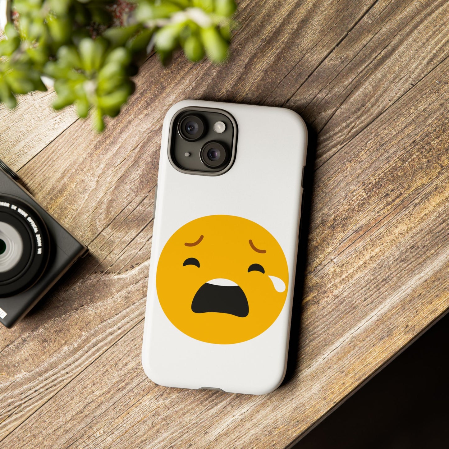 Emotional Tough Case – Sad Emoji Phone Case for Supportive Gifts