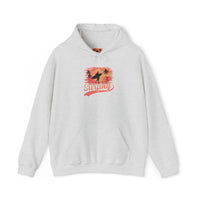 Surfing Vibes Hooded Sweatshirt, Beachwear, Gift for Surfers, Summer Fashion, Casual Wear, Coastal Style