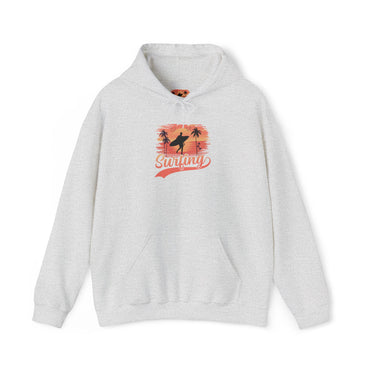 Surfing Vibes Hooded Sweatshirt, Beachwear, Gift for Surfers, Summer Fashion, Casual Wear, Coastal Style