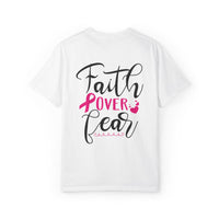 Inspirational Garment-Dyed T-Shirt, Faith Over Fear Tee, Motivational Unisex Fashion, Positive Vibes T-Shirt, Courage Shirt