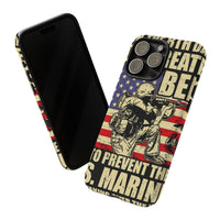 Military-Themed Phone Case - 'God Created Beer' Design