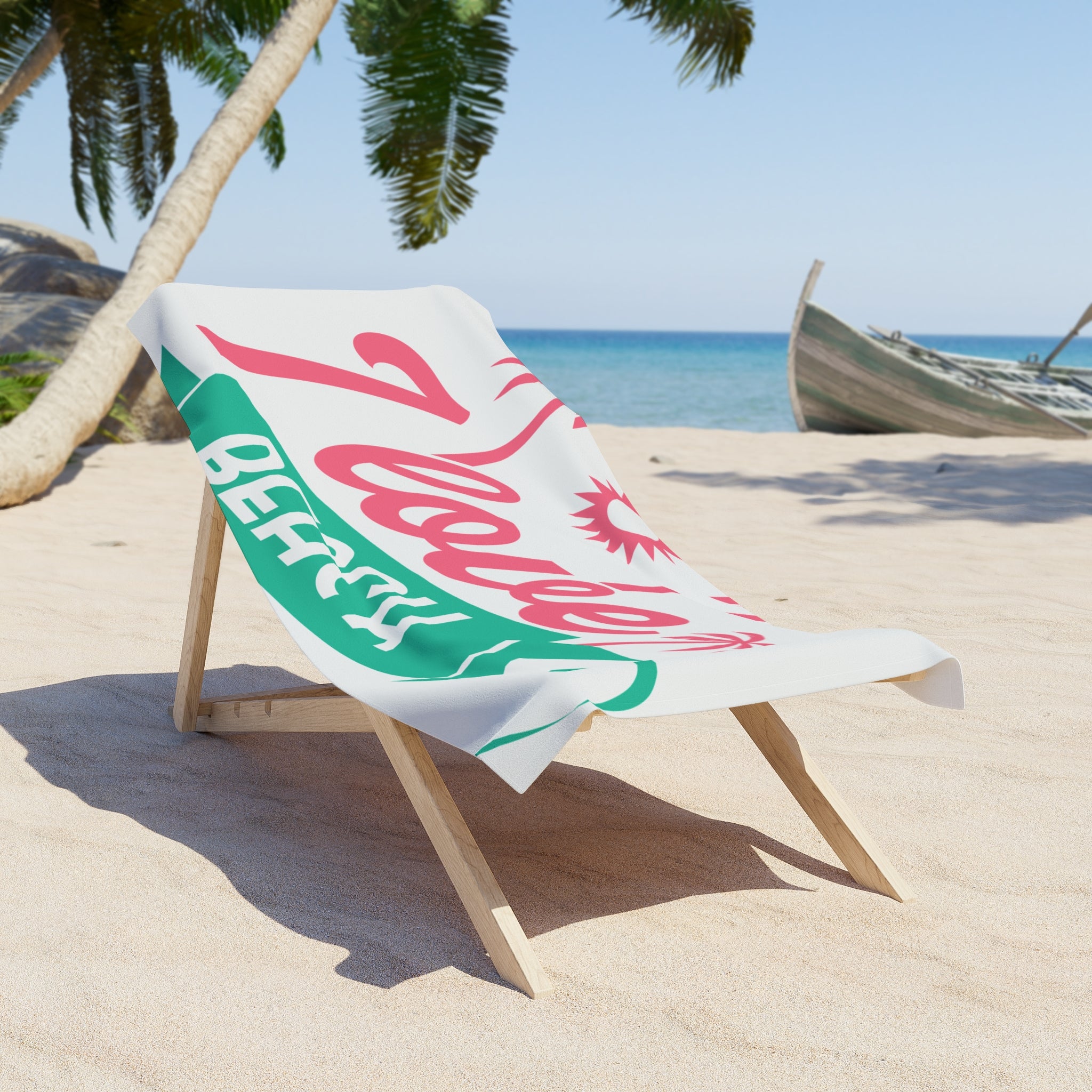 I Love Beach Towel - Vibrant Summer Towels for Beach Lovers, Perfect for Vacations and Gifts