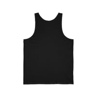 Unisex Jersey Tank - Howling Dog & Birds Design