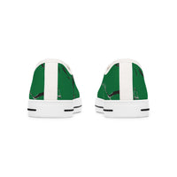 Eco-Friendly Women's Low Top Sneakers with Green Marble Design