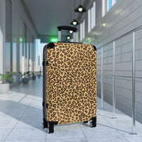 Stylish Leopard Print Carry-On Suitcase