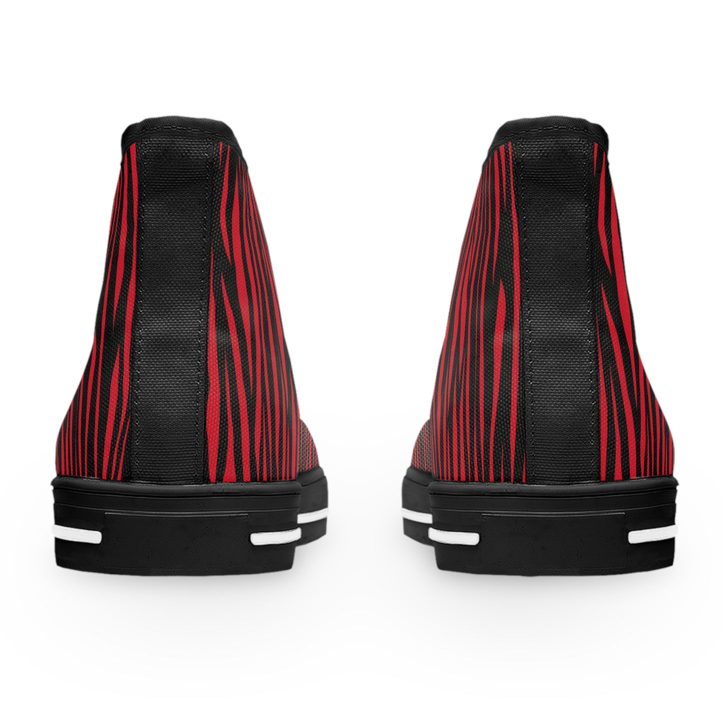 Red Zebra Print High Top Sneakers for Women