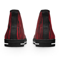 Red Zebra Print High Top Sneakers for Women