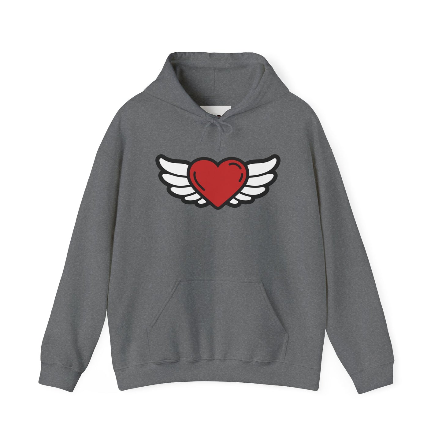 Angel Wings Heart Hoodie - Unisex Heavy Blend™ Sweatshirt for Love & Comfort