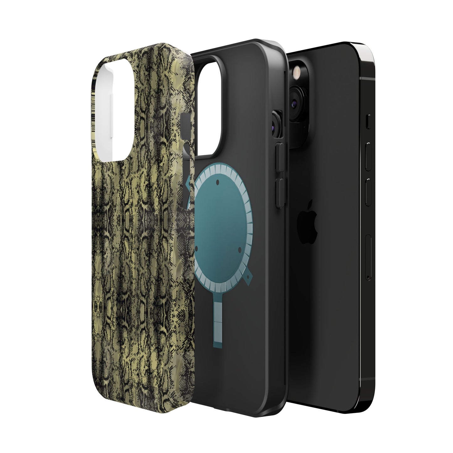 Stylish Snake Skin Magnetic Tough Case - Durable Protection for Your Phone