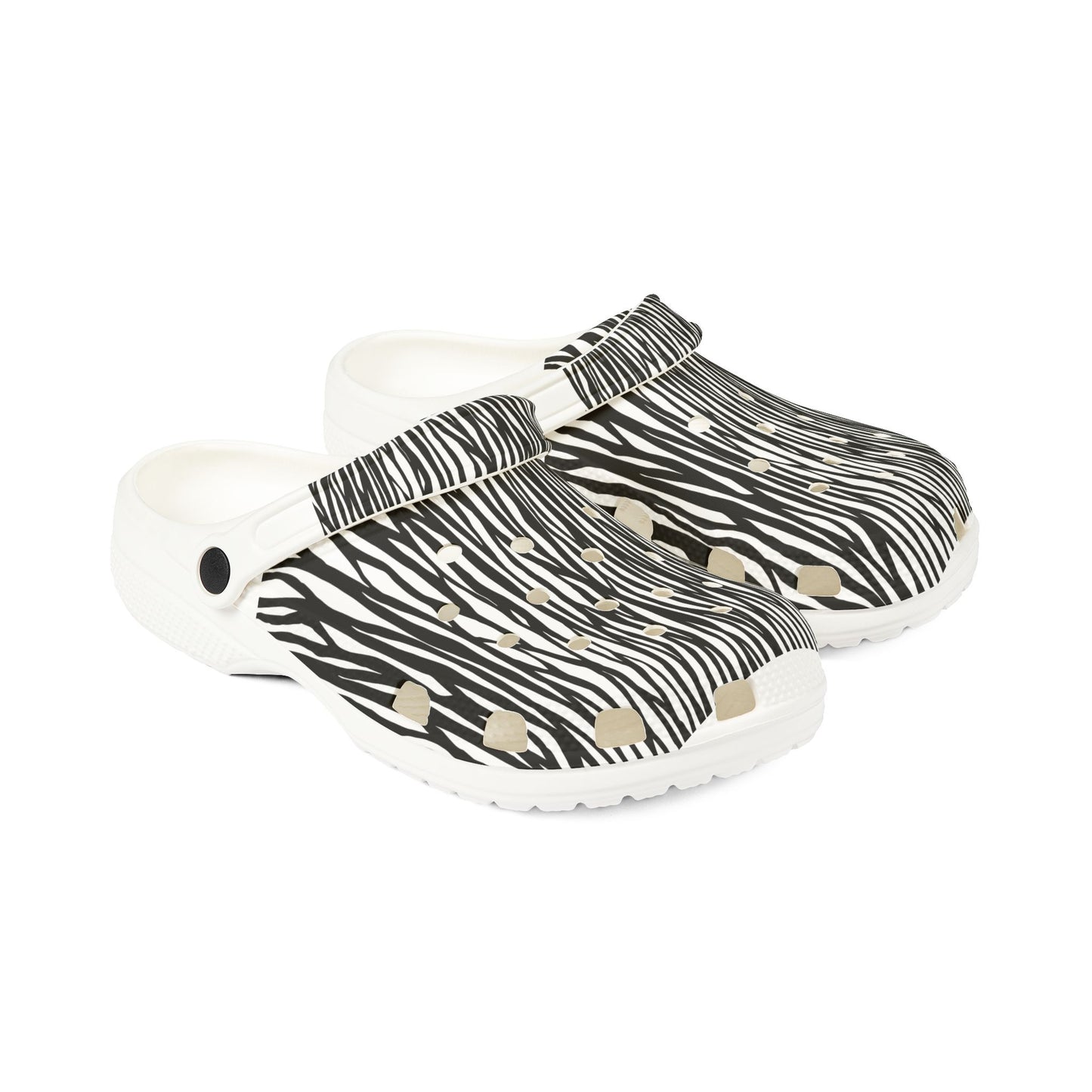 Stylish Zebra Print EVA Foam Shoes, Comfortable Clogs, Perfect for Home, Garden, Beach, Casual Outings, Summer Footwear