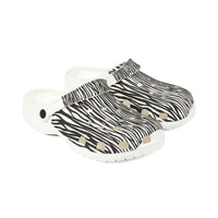 Stylish Zebra Print EVA Foam Shoes, Comfortable Clogs, Perfect for Home, Garden, Beach, Casual Outings, Summer Footwear