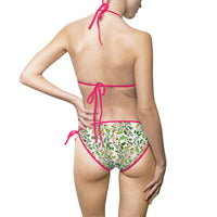 Floral Women's Bikini Swimsuit - Trendy Floral Triangle Swimwear for Beach Days
