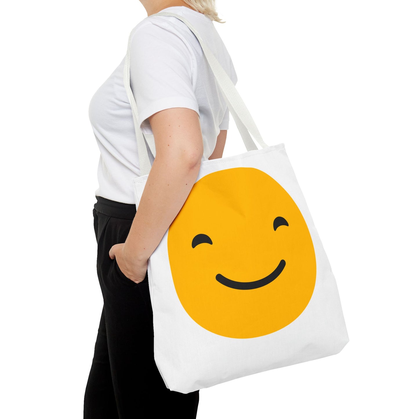 Smile & Frown Reversible Tote Bag - Cute Canvas Bag for Everyday Use