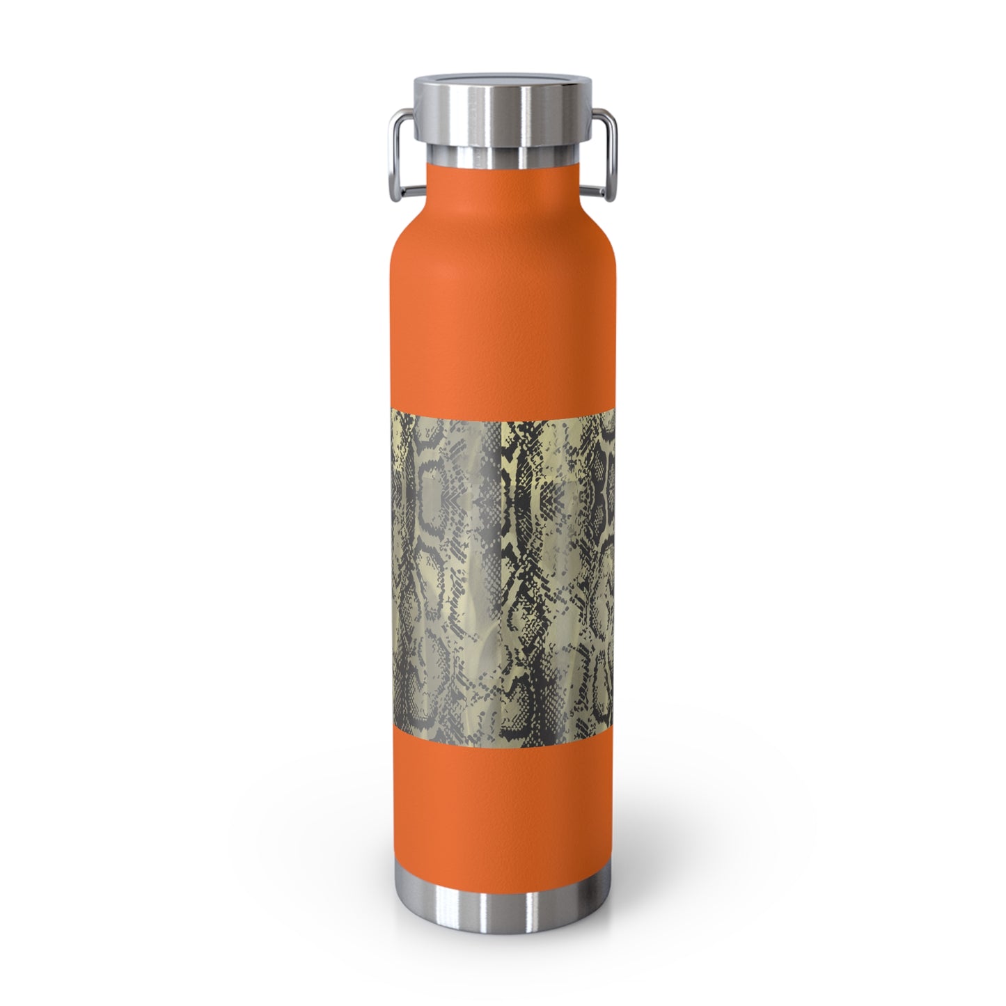 Stylish Snake Print Insulated Water Bottle - 22oz Copper Vacuum Flask
