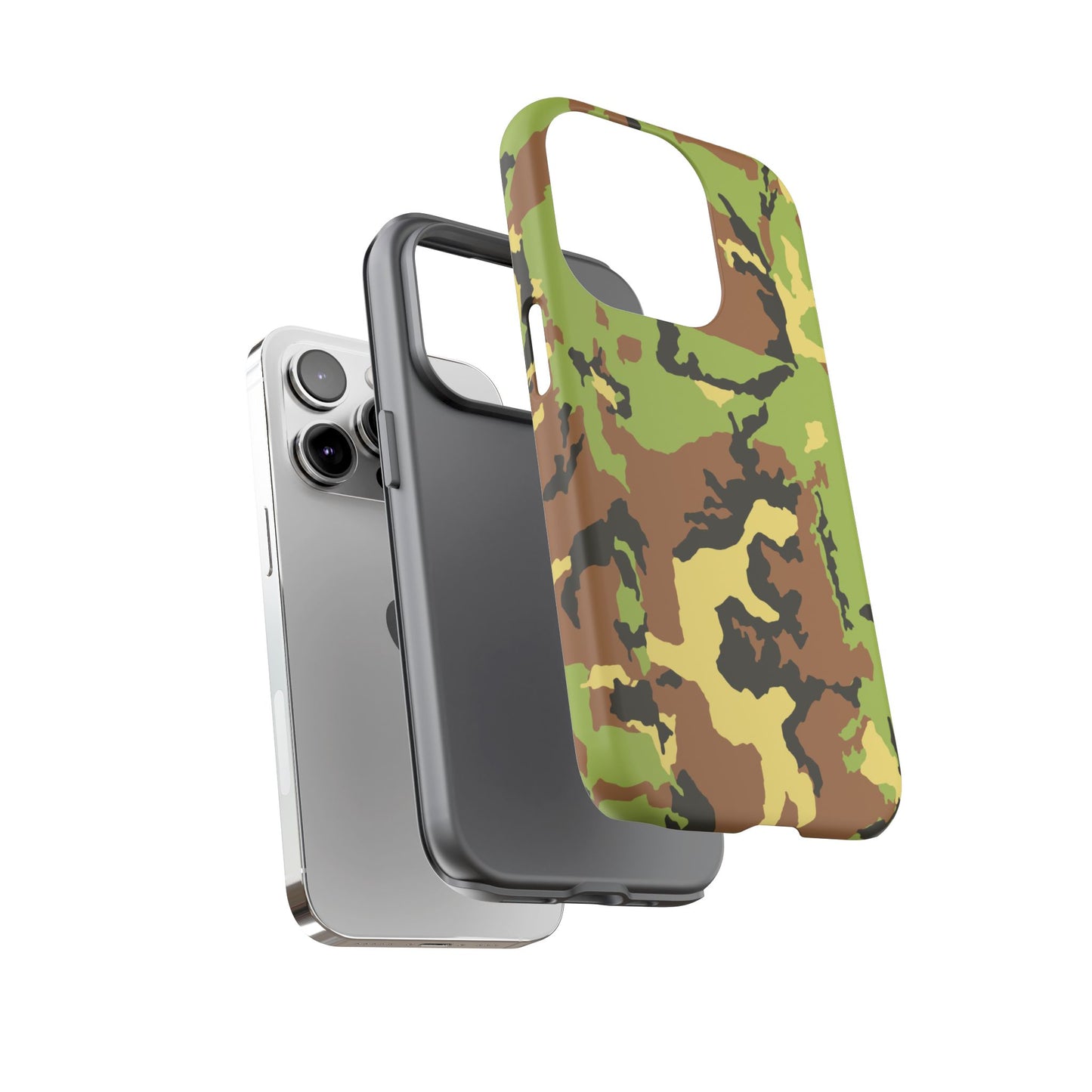 Camo Tough Phone Case - Durable Military Style Cover for Adventure Lovers