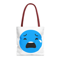 Emotional Expression Tote Bag - Cute Sad Face Design