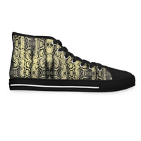 Stylish Women's High Top Sneakers – Python Print Fashion Footwear
